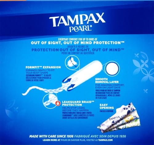 Tampax Pearl Plastic Tampons, Super Plus Absorbency, Scented, 36 Count