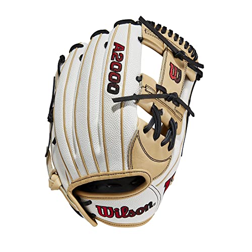 WILSON 2023 A2000Â® H12SS Fastpitch Glove - 12", Right Hand Throw, Infield, White/Blonde