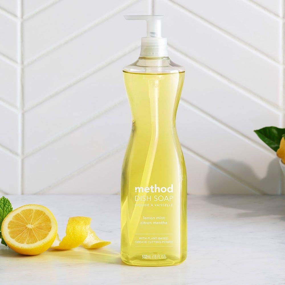 Method Gel Dish Soap, Lemon Mint, Biodegradable Formula, Tough on Grease, 18 Fl Oz (Pack of 1)