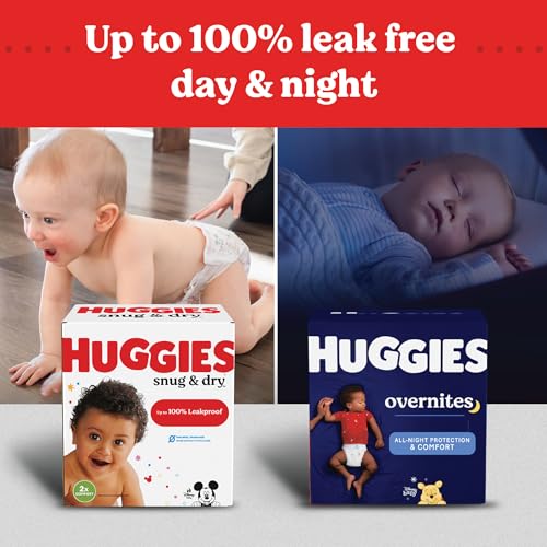 Huggies Size 4 Diapers, Snug & Dry Baby Diapers, Size 4 (22-37 lbs), 148 Count, Packaging May Vary