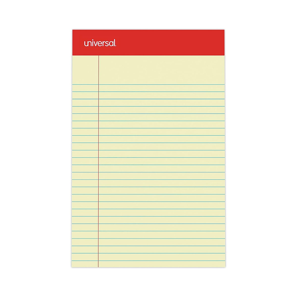 Universal 46200 Perforated Edge Writing Pad, Narrow Rule, 5 x 8, Canary, 50 Sheet (Pack of 12)