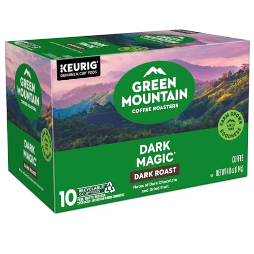 Green Mountain Coffee Roasters Dark Magic, Keurig Single Serve K-Cup Pods, Dark Roast Coffee, 60 Count, (6 Packs of 10)