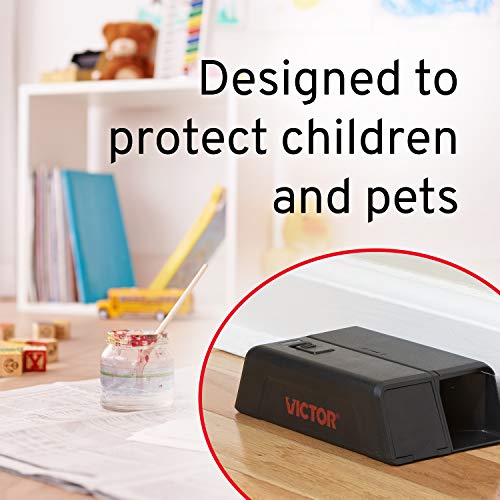 Victor M250S Indoor Humane Electronic Mouse Trap - No Touch, No See Electric Instant Kill Mouse Trap - 4 Traps
