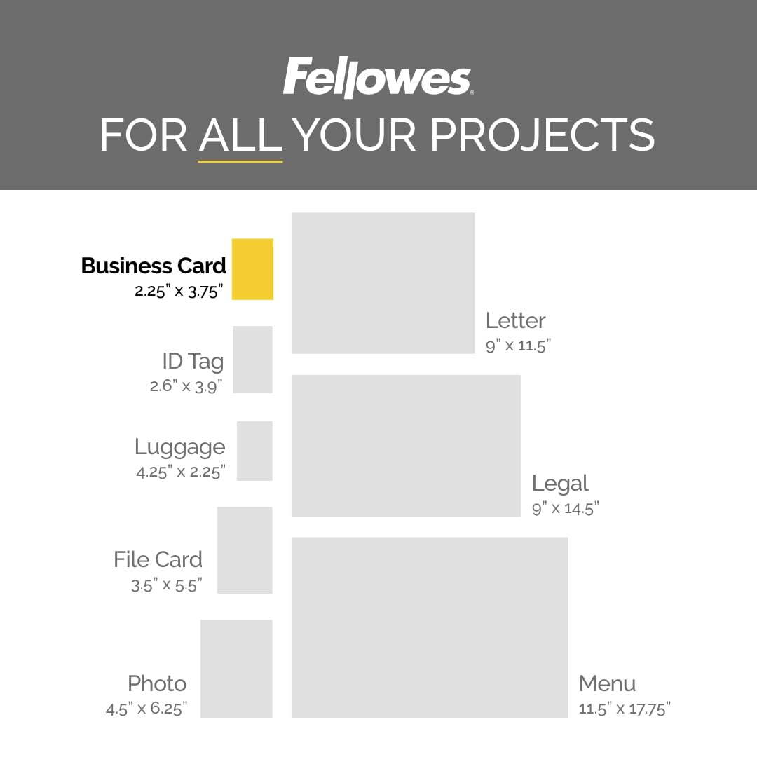 Fellowes Self-Adhesive Pouches, Business Card Size, 5 Mil, 5 Pack (5220101)