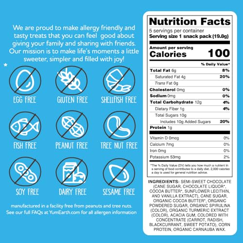 YumEarth Choco Yums Chocolate Candies (Pack of 5)