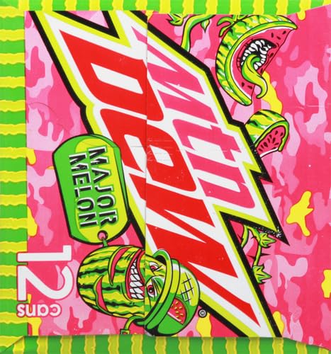 Mountain Dew Soda, Major Melon, 12oz Cans (12 Pack)