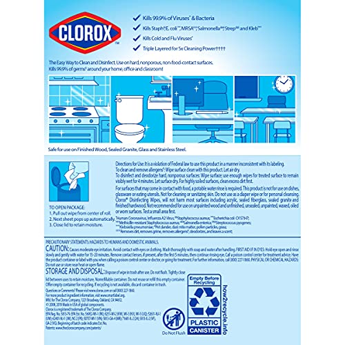 Clorox, Crisp Lemon, 105 Count, Pack of 4
