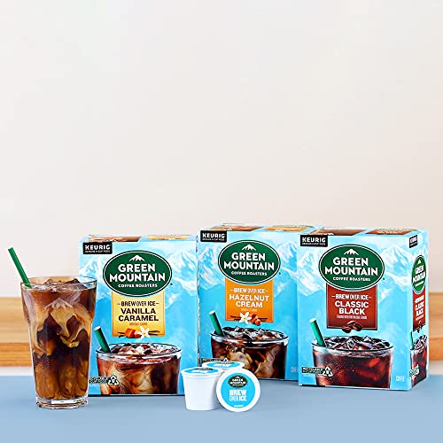 Green Mountain Coffee Roasters ICED Vanilla Caramel, Single Serve Keurig K-Cup Pods, Flavored Iced Coffee, 12 Count