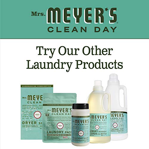 MRS. MEYER'S CLEAN DAY Laundry Detergent Pods, Biodegradable Formula, Ready to Use Laundry Pacs, Basil, 45 Count
