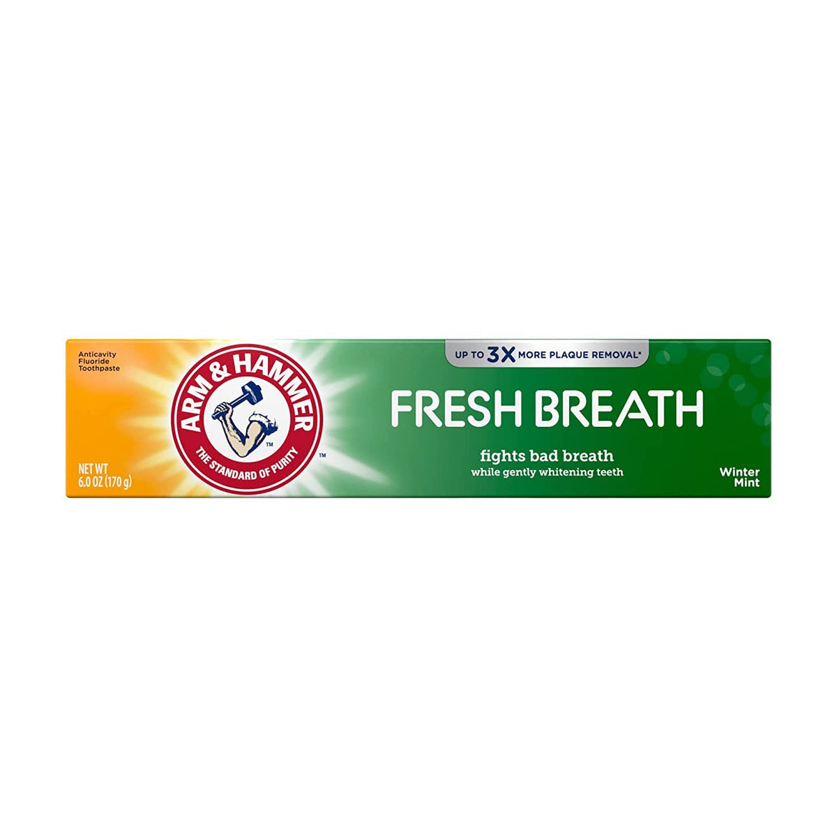 ARM & HAMMER Advance White Baking Soda Toothpaste, Frosted Mint 6 oz (Pack of 8)