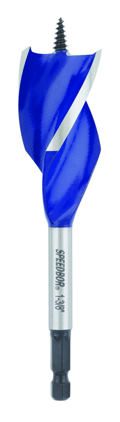 IRWIN SPEEDBOR Tri Flute Wood Drill Bit 1-3/8"(3041020), Black