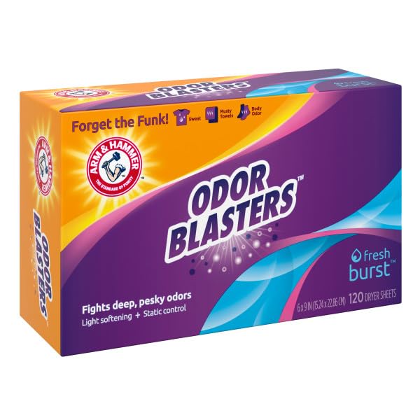 Arm & Hammer Odor Blasters Fresh Burst Dryer Sheets, 120 ct