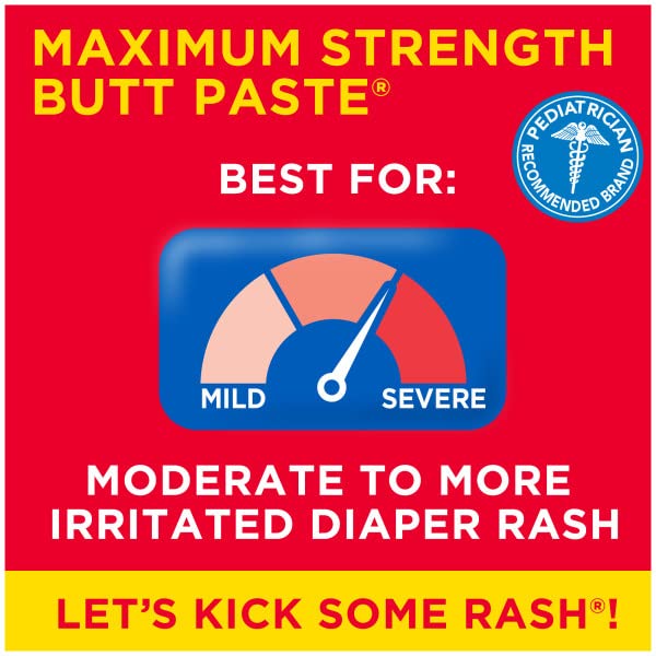 Boudreaux's Butt Paste Maximum Strength Diaper Cream, 2 Ounce (3 Pack)