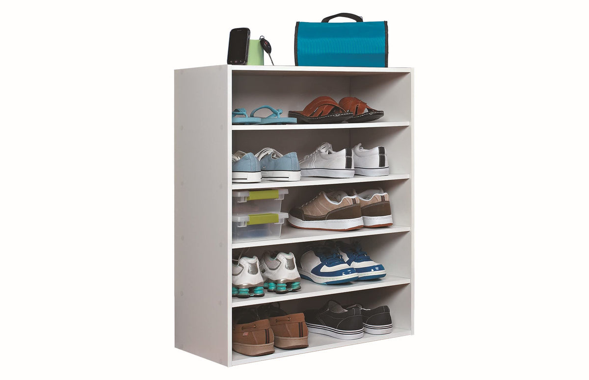 ClosetMaid 1565 Stackable 5-Shelf Organizer, White