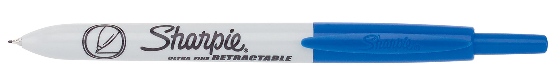 SHARPIE Retractable Permanent Markers, Ultra Fine Point, Blue, 12 Count - 1735792
