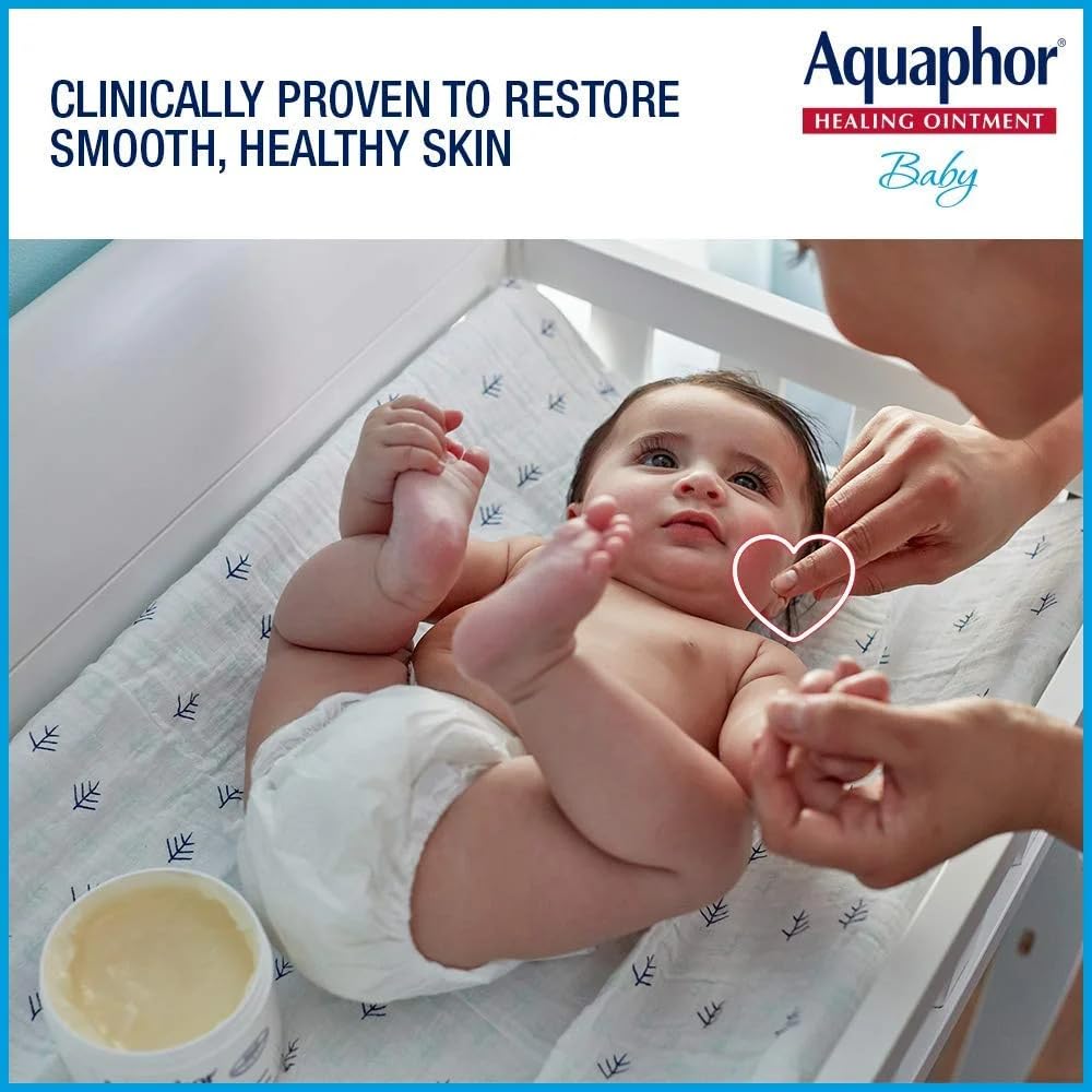 Aquaphor Baby Healing Ointment - Advanced Therapy for Chapped Cheeks and Diaper Rash, 6 Tube Pack