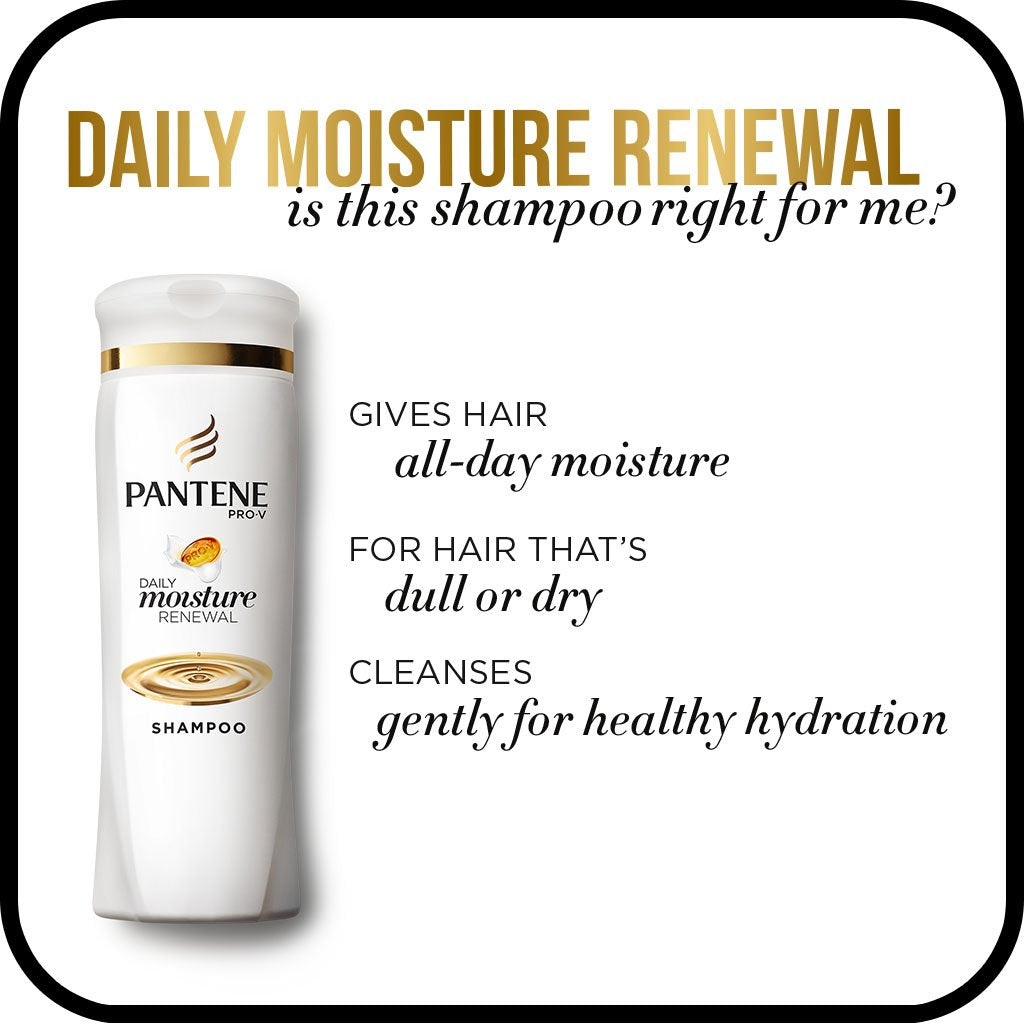 Pantene Pro-V Shampoo, Daily Moisture Renewal, 12.6 Ounce