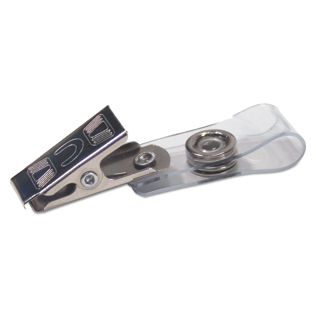 Advantus Badge Strap With Clip, Clear/Silver, Box Of 100