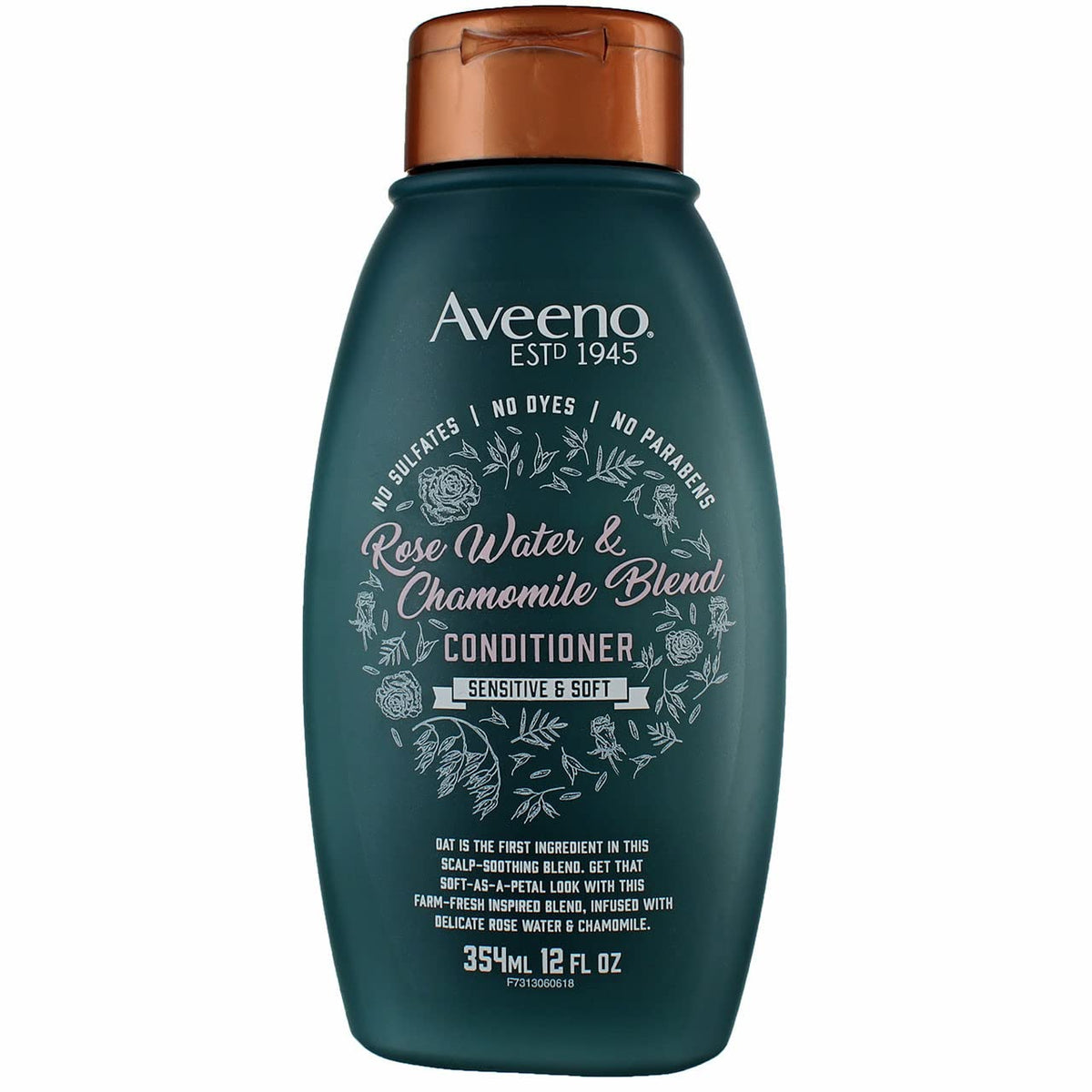 Aveeno Conditioner Rosewater & Chamomile Blend 12 Ounce (354ml) (6 Pack)