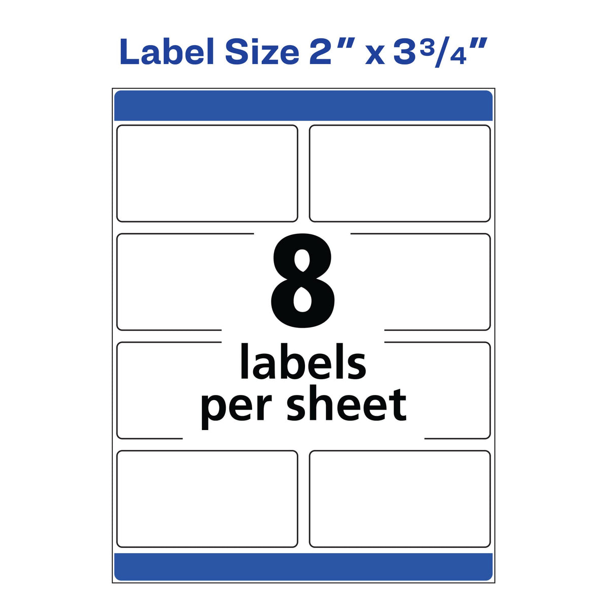 Avery Printable Shipping Labels with Sure Feed, 2" x 3.75", White, 200 Blank Mailing Labels (6873)