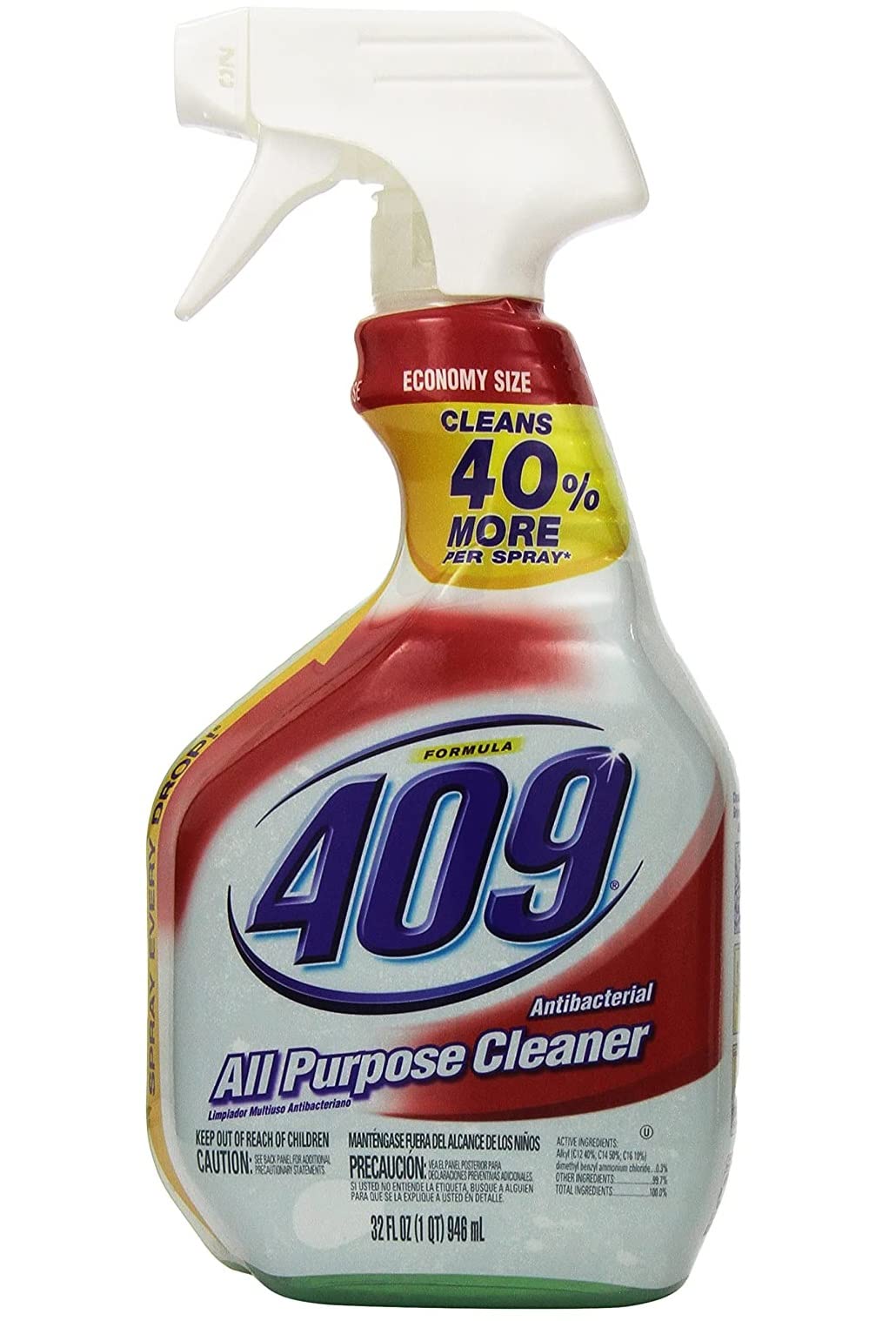Formula 409 00636 Antibacterial Kitchen All Purpose Cleaner Disinfectant Regular, 64oz Refill + Formula 409 Multi-Surface Cleaner, Spray 32 oz