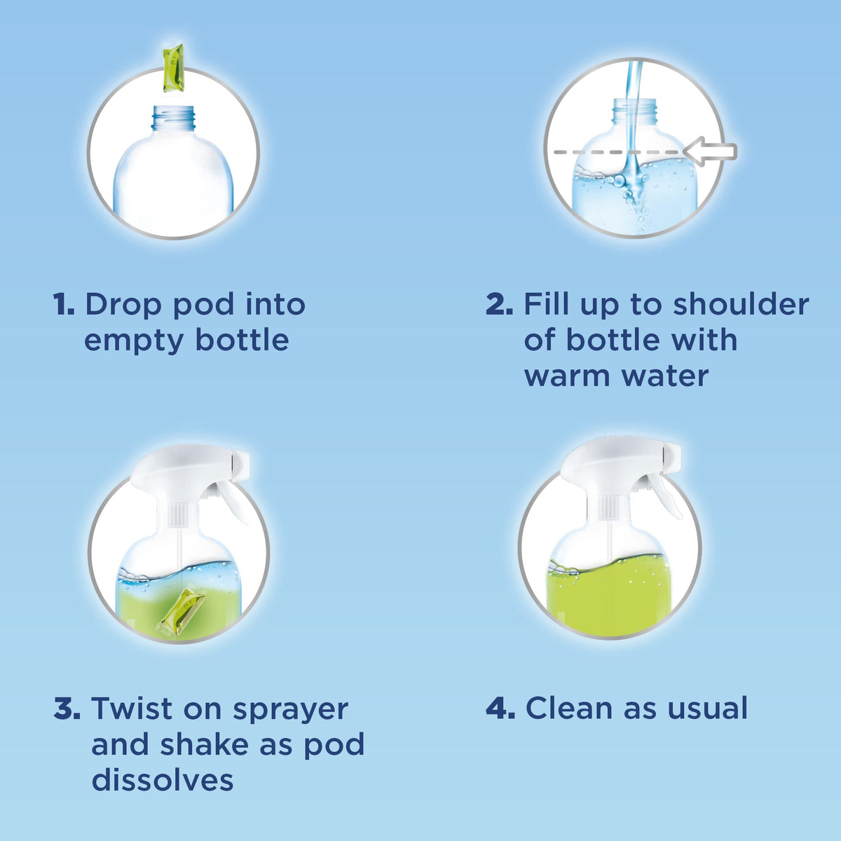 Windex Dissolve Concentrated Pods, Multisurface Cleaner, 2 Concentrated Dissolvable Refill Pods
