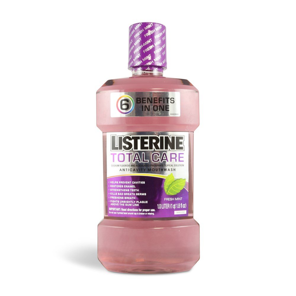 Listerine Total Care Anticavity Mouthwash, Fresh Mint - 33.8 Fl Oz