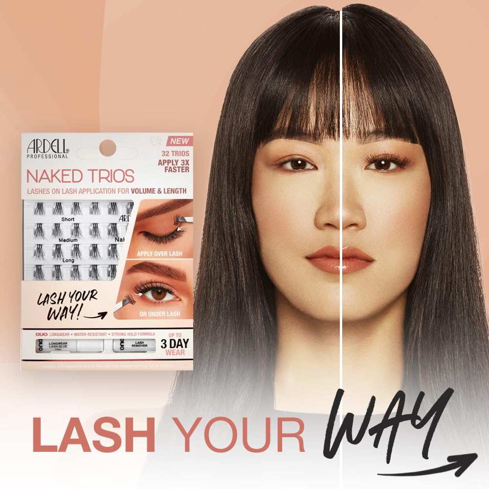 Ardell Naked Lashes Trios Kit, 32 Trios, 2 pack