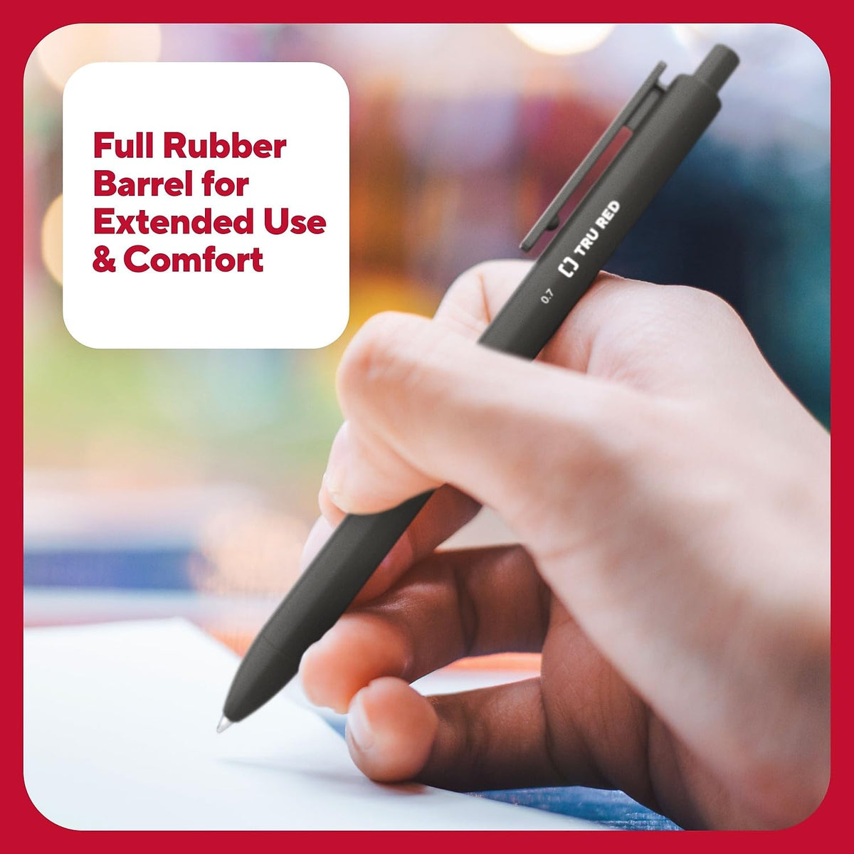 TRU RED Quick Dry Gel Pens Med Point 0.7mm Blk Dozen (TR54480)