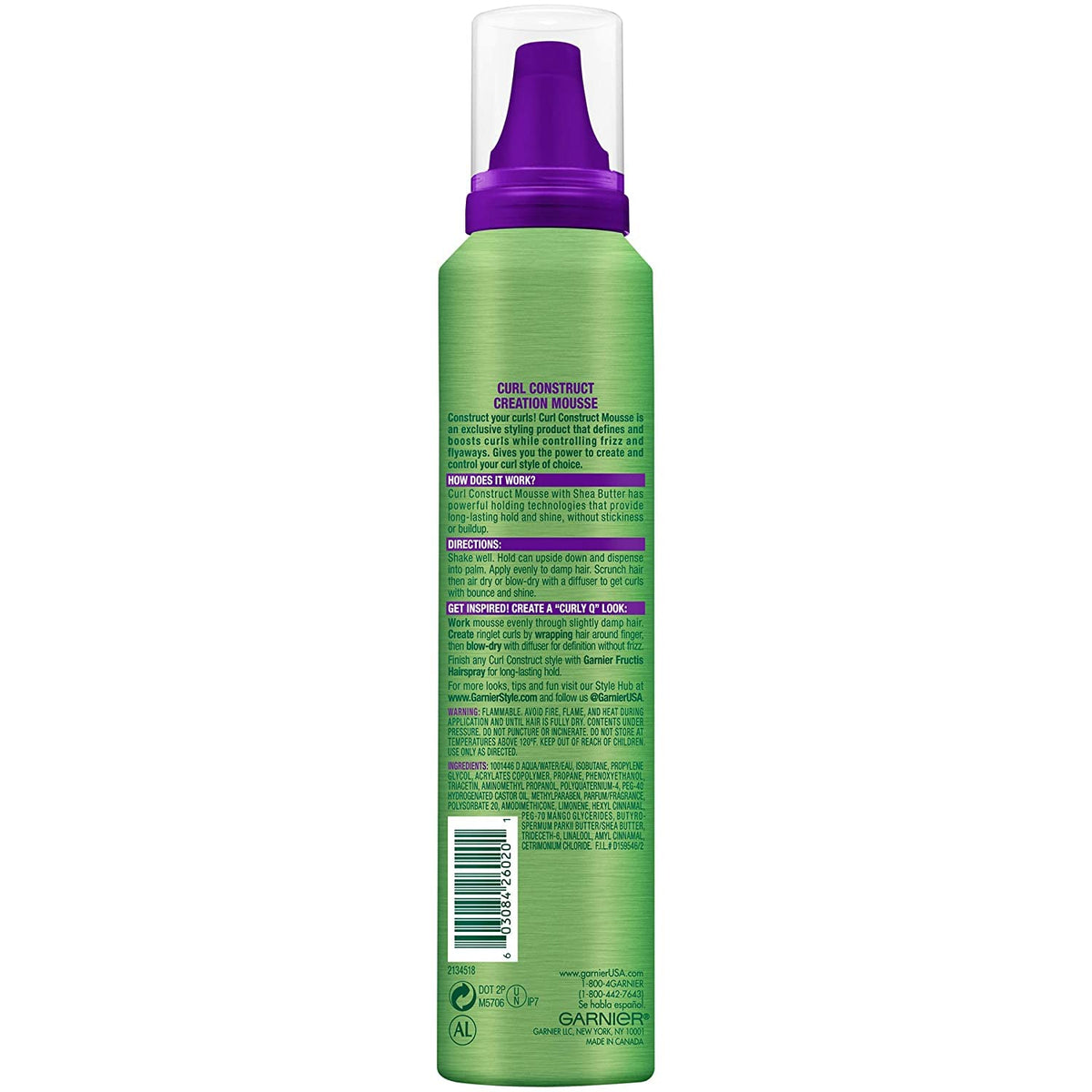 Garnier Fructis Style Curl Construct Creation Mousse Extra Strong Hold, 6.80 Ounces