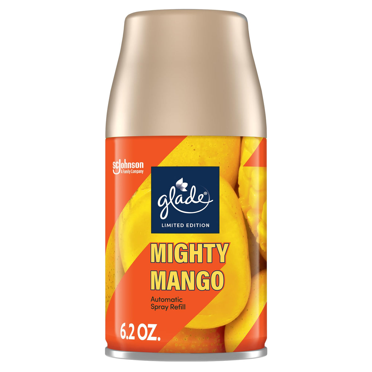 Glade Automatic Spray Refill, Mighty Mango, Scented Air Freshener for Home and Bathroom, 6.2 Oz