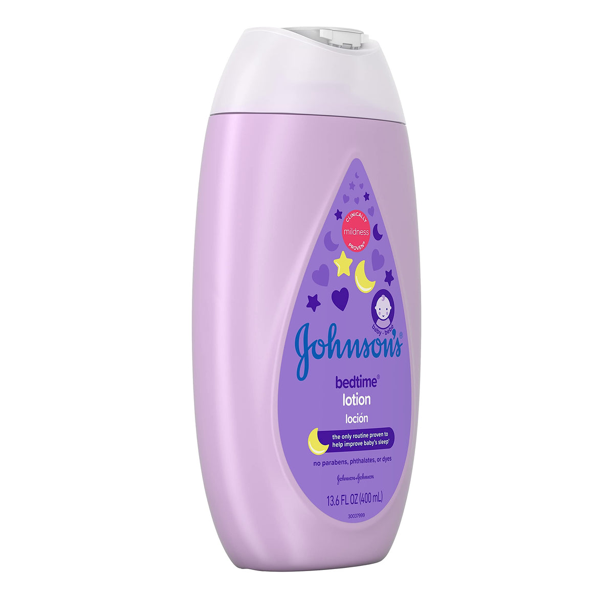 Johnson's Moisturizing Bedtime Baby Lotion with Coconut Oil & NaturalCalm Aromas to Help Relax Baby, Hypoallergenic & Free of Parabens, Phthalates & Dyes, Mild Baby Skin Care, 13.6 fl. oz x 3 Pack