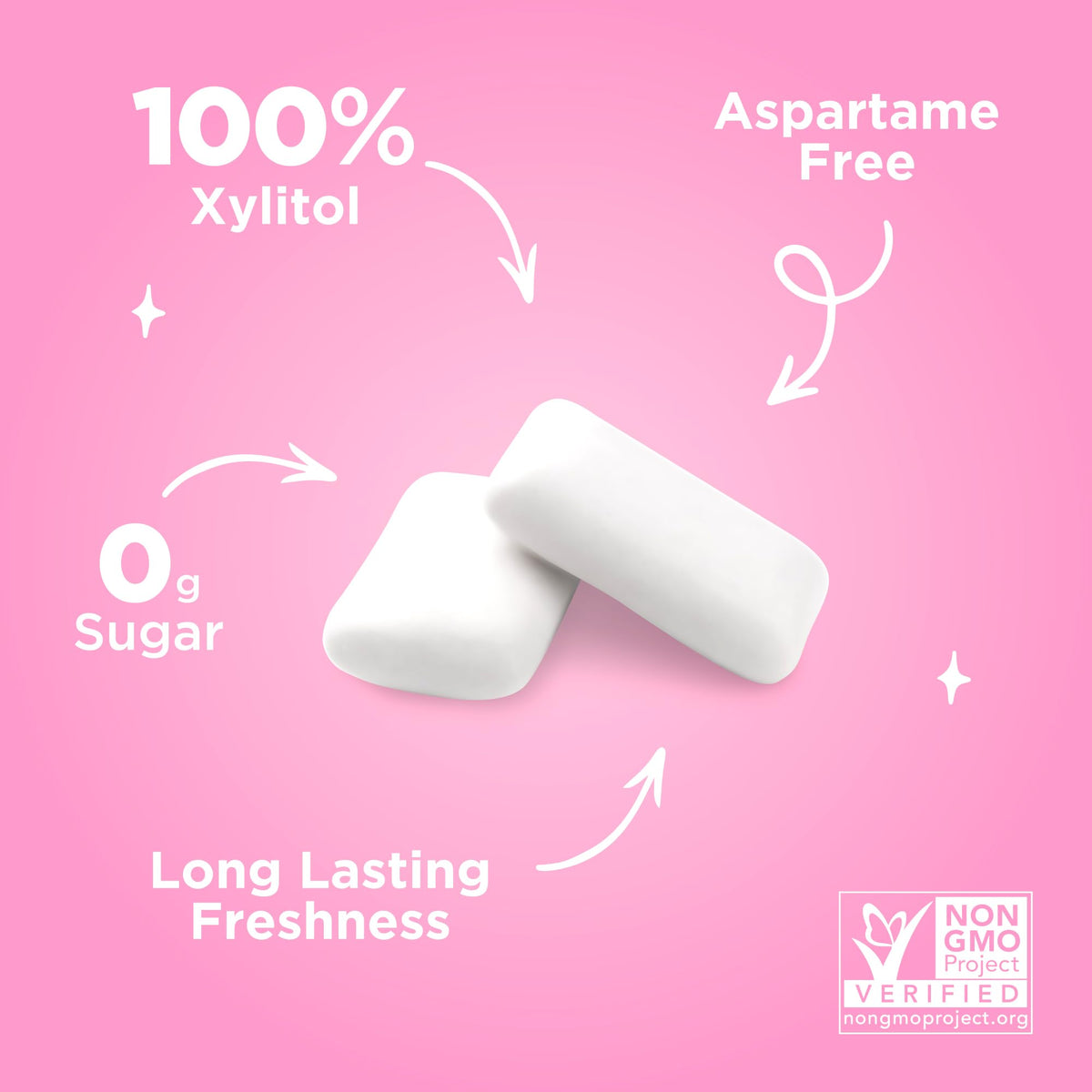 PUR Gum | Aspartame Free Chewing Gum | 100% Xylitol | Natural Bubblegum Flavored Gum, 55 Pieces (Pack of 1)