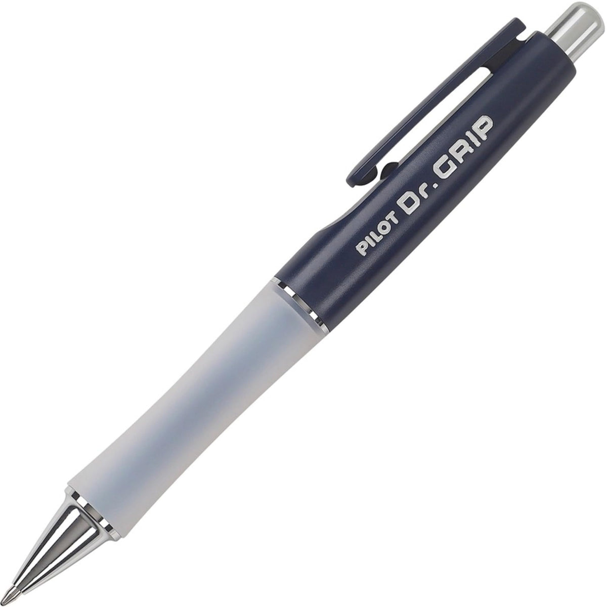 PILOT Dr. Grip Refillable & Retractable Ballpoint Pen, Medium Point, Navy Barrel, Blue Ink, Single Pen (36101)