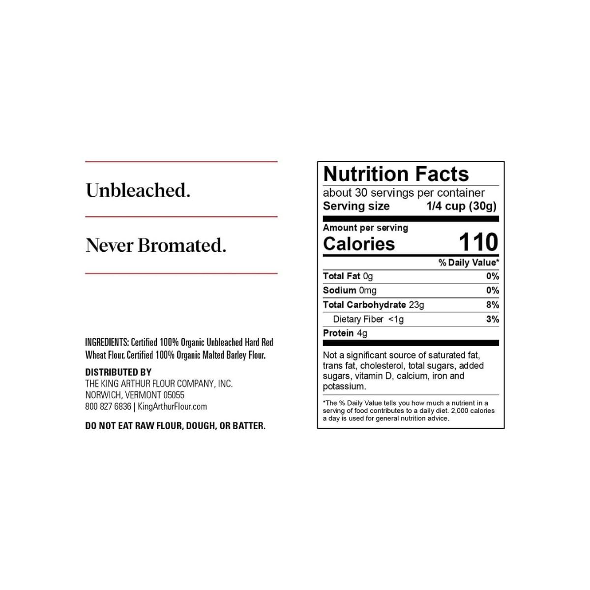 SUPREME BOX King Arthur 100% Organic Unbleached All-Purpose Flour, 5 Pound - Pack of 2 (10 LB in total)