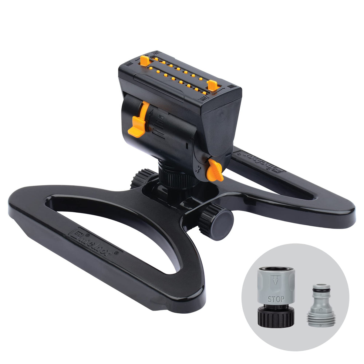 Mini Oscillator on Step Spike & 65131AMZ Mini Oscillator Sprinkler Bundle, Black, Yellow