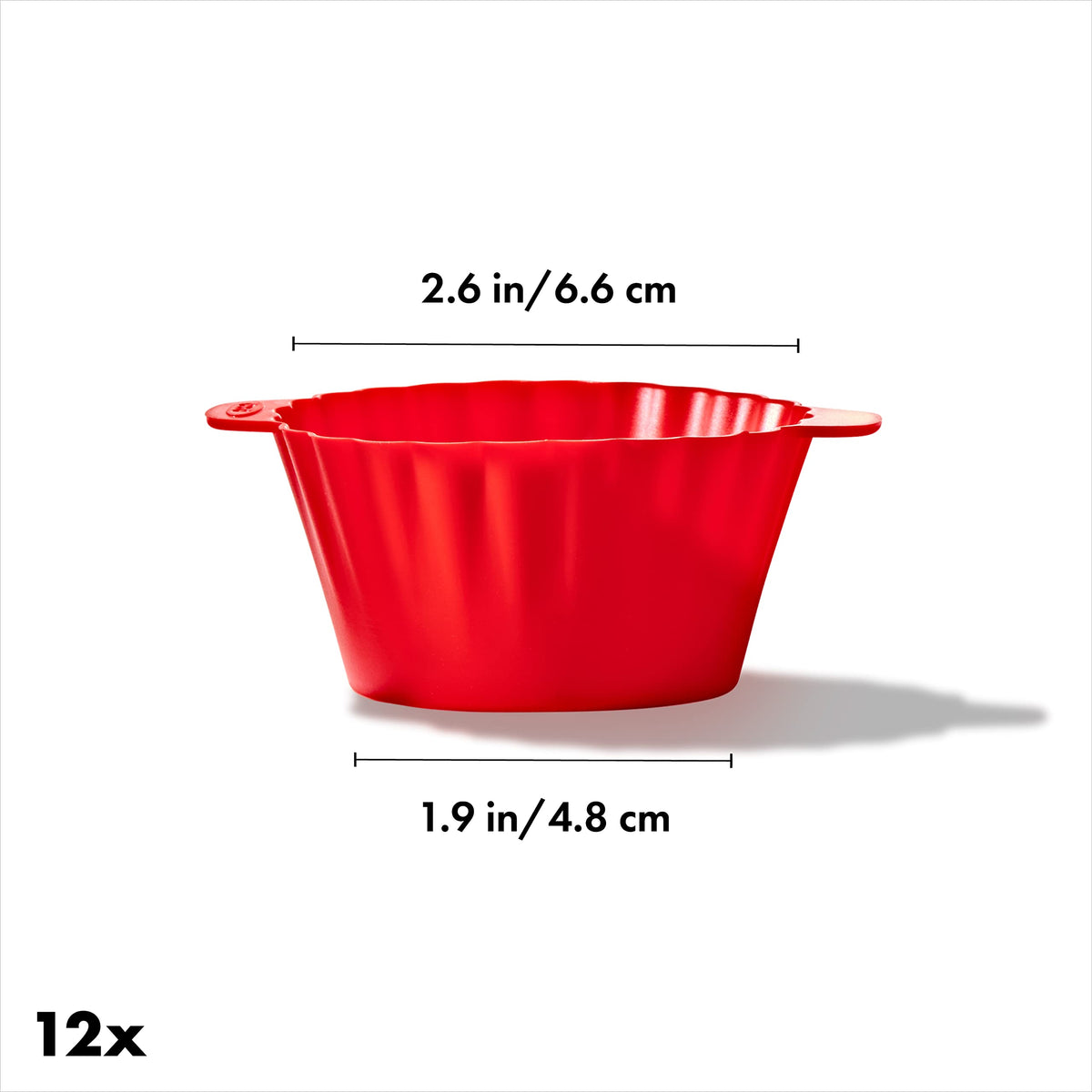 OXO Good Grips Silicone Baking [Cup]s, Pack of 12, Reusable, BPA-Free, Dishwasher Safe, Non-Stick, Food Grade, Cup]cake And Muffin [Liner]s