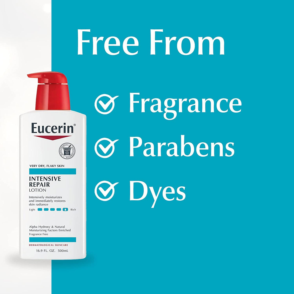 Eucerin Lotion Intensive Repair 16.9 Ounce Pump (500ml) (3 Pack)
