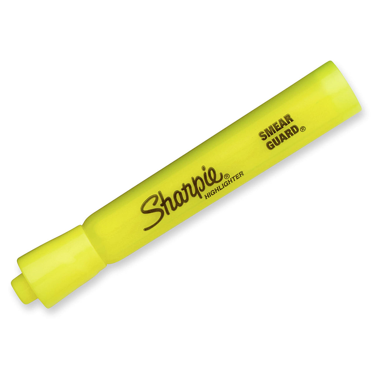 SHARPIE Tank Style Highlighters, Chisel Tip, Fluorescent Yellow, 4 Count