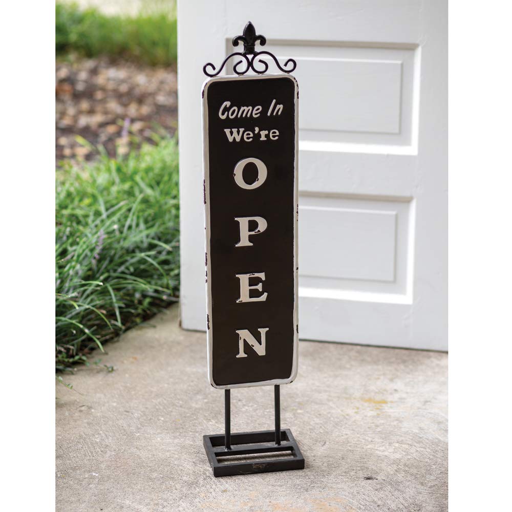 Tin Works Open/Closed Standing Sign