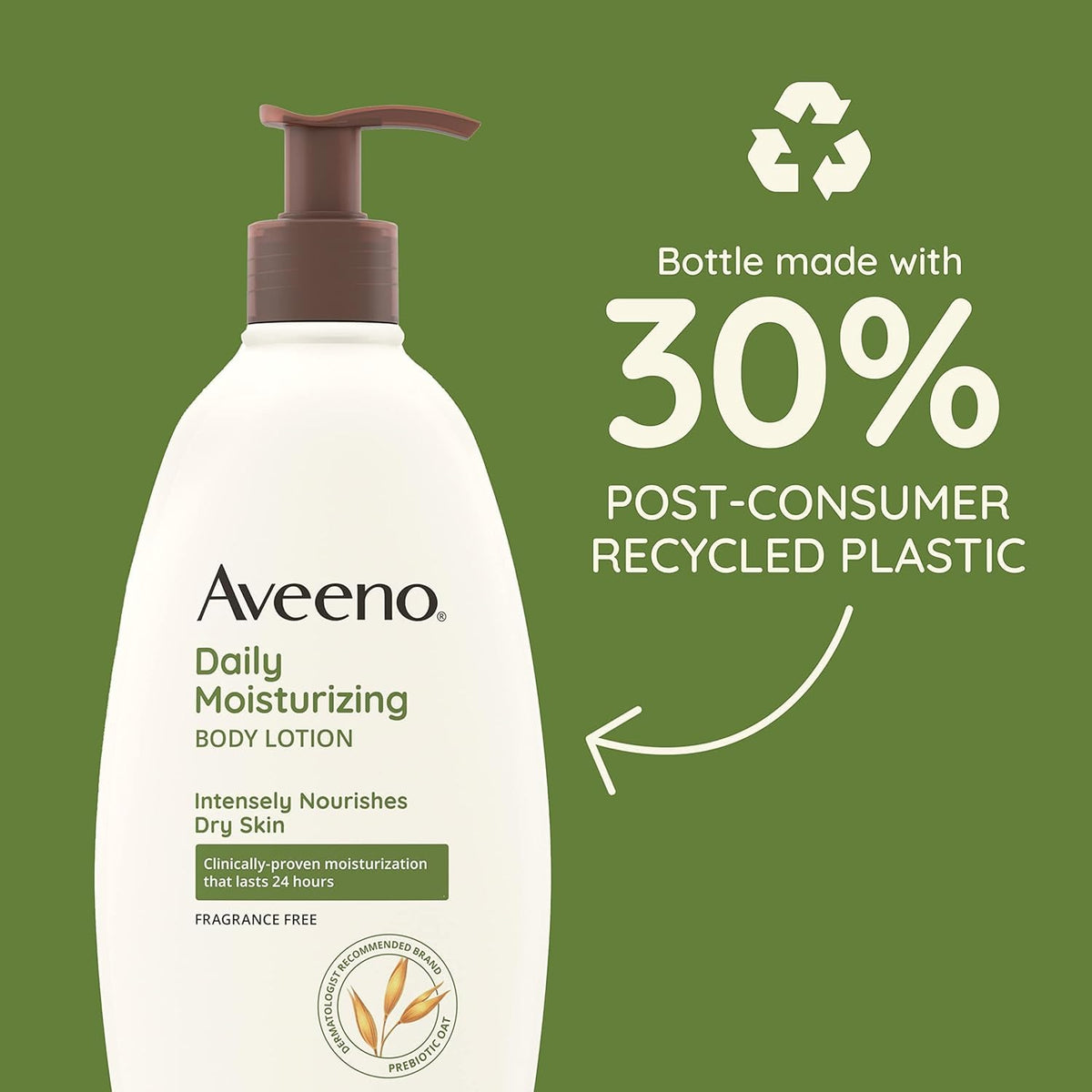 Aveeno Daily Moisturizing Lotion 12 Ounce Pump (354ml) (3 Pack)