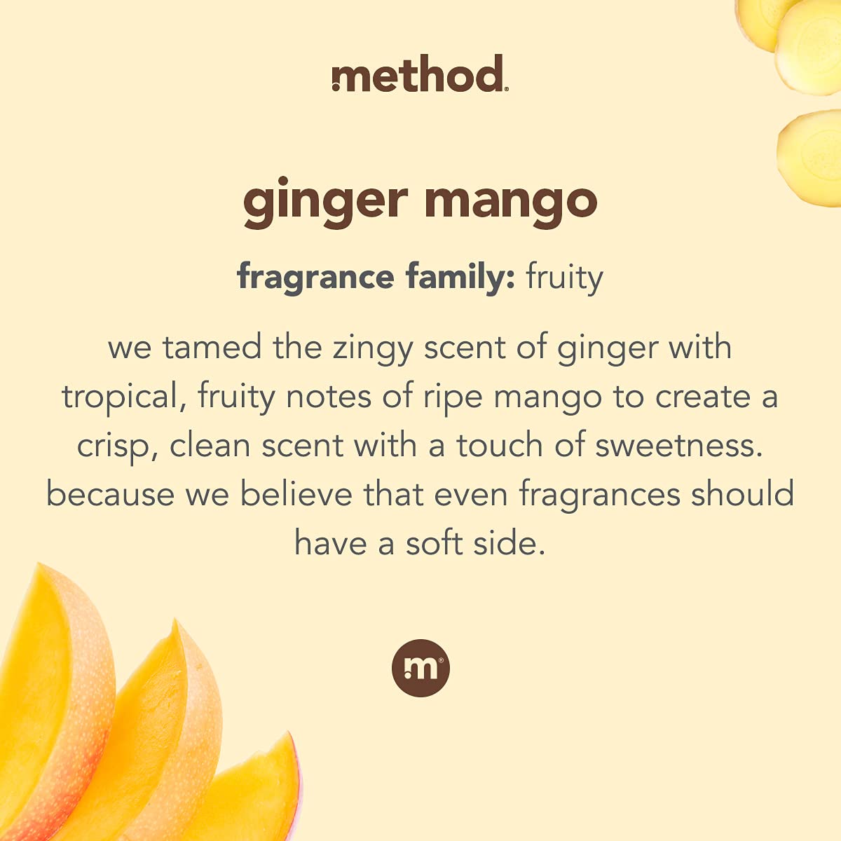 Method Laundry Detergent Packs; Ginger Mango Scent; Plant-Based Stain Remover Solution that Works in Hot & Cold Water; 42 Packs per Bag; 4 Pack (168 Loads); Packaging May Vary