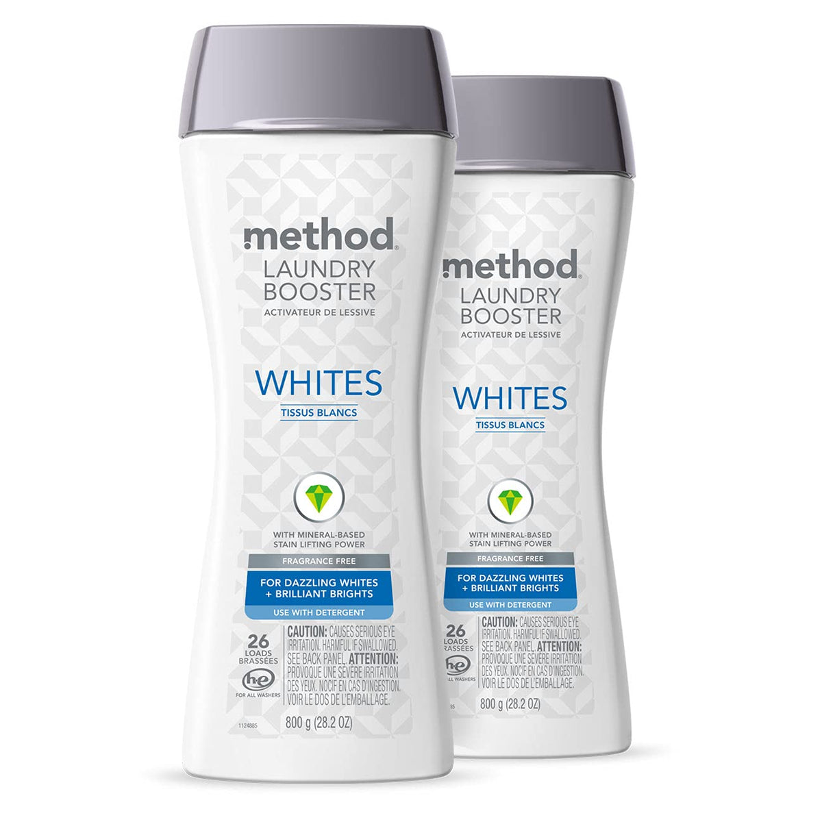Method Laundry Booster, Whites, 28.2 ounces, 2 pack, Packaging May Vary