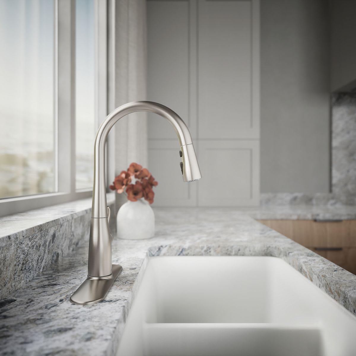 KOHLER K-597-VS Simplice Kitchen Faucet, One Size, Vibrant Stainless
