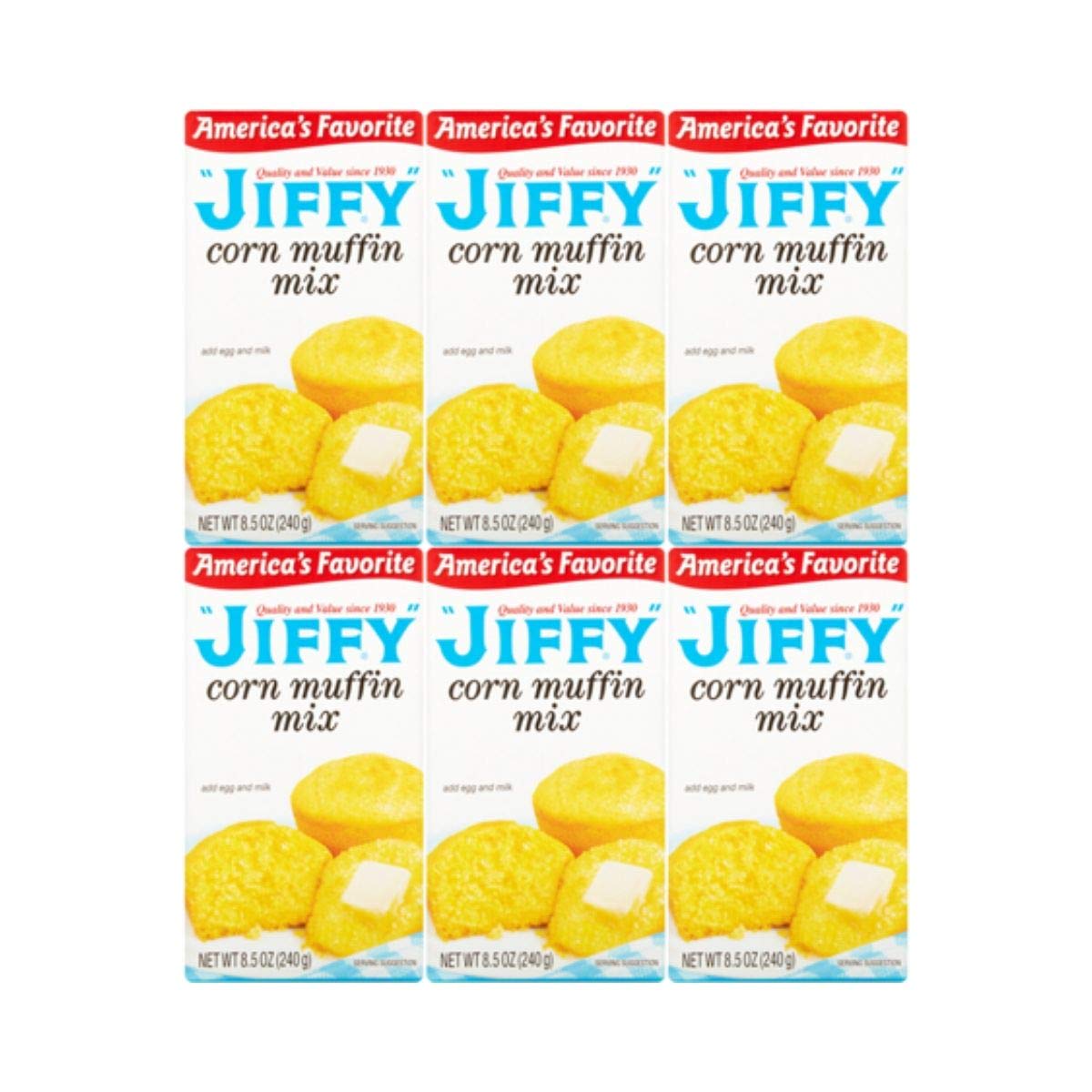 Jiffy Corn Muffin Mix, 8.5 oz, (6 Boxes)