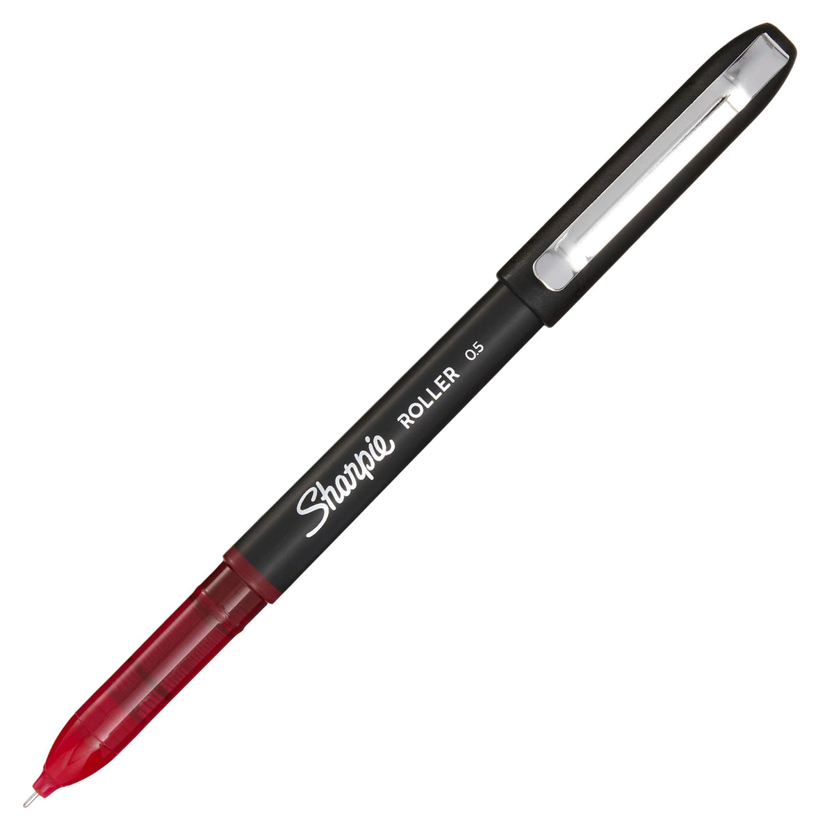 Sharpie Rollerball Pen, Needle Point (0.5mm) Precision Pen, Red Ink, 12 Count