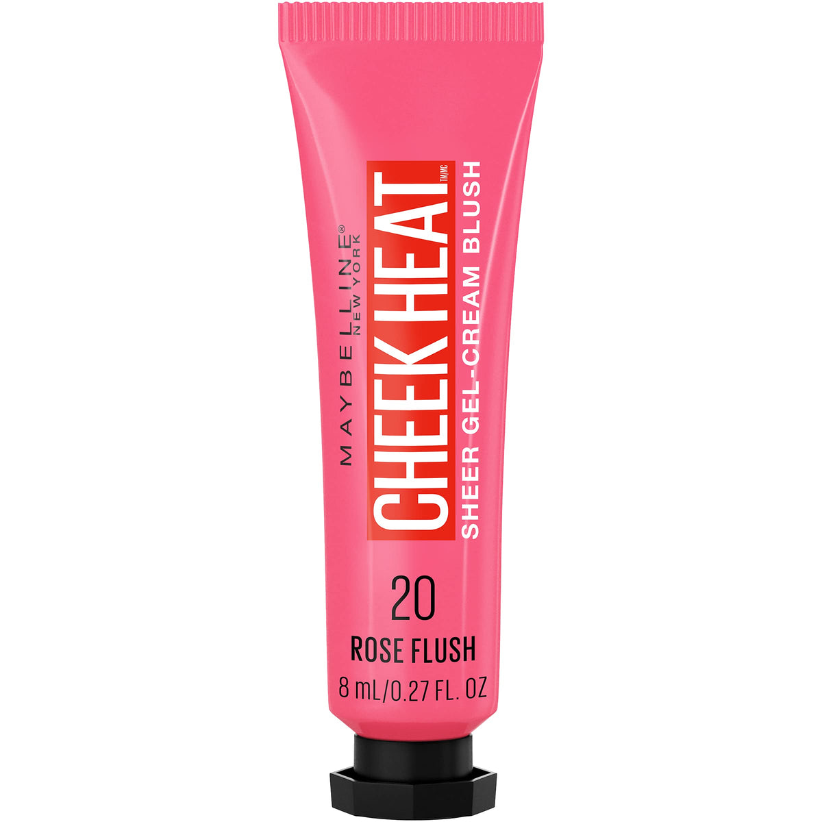 Maybelline Cheek Heat Gel-Cream Blush Makeup, lightweight, Breathable Feel, Sheer Flush Of Color, Natural-Looking, Dewy Finish, Oil-Free, Rose Flush, 1 Count
