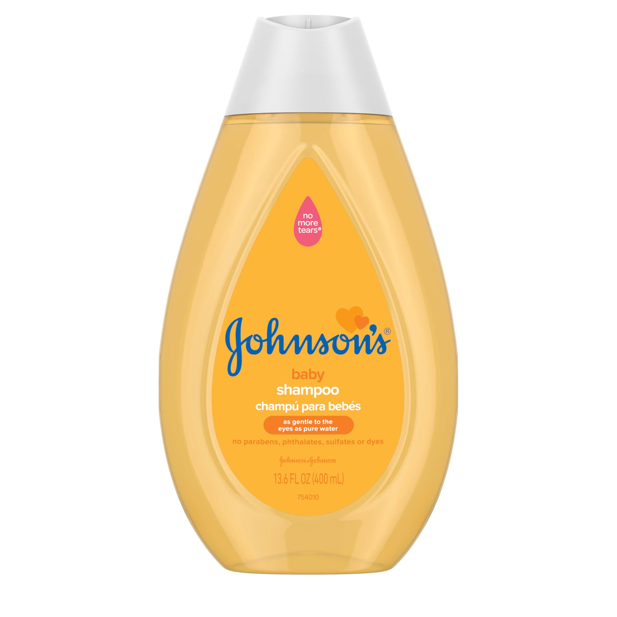 Johnson's Baby Shampoo with Tear-Free Formula, Tear-Free Shampoo for Baby's Delicate Scalp & Skin, Gently Washes Away Dirt & Germs, Hypoallergenic, Paraben- & Sulfate-Free, 13.6 fl. oz