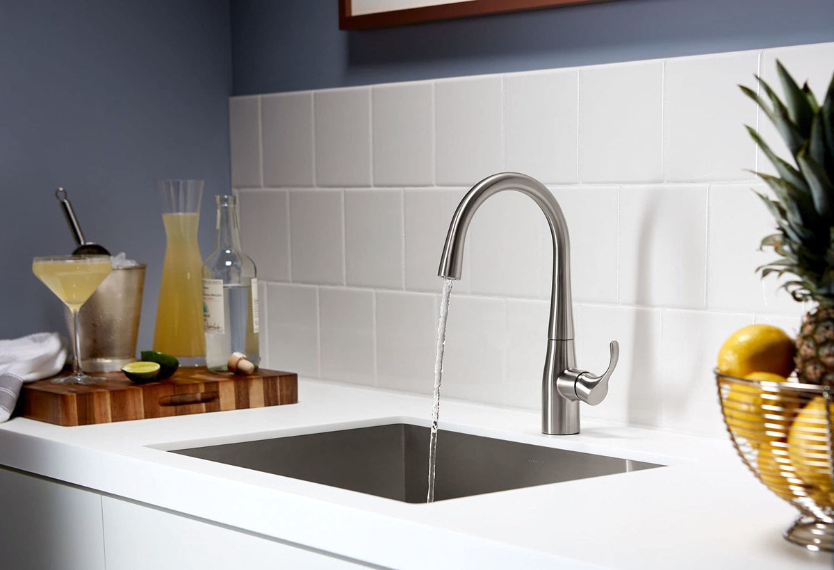 KOHLER K-22034-VS Simplice(R) Bar Sink Faucet, Vibrant Stainless