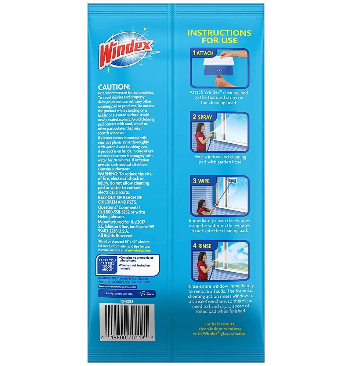 Windex Outdoor Refill Pads 2 Count (2 Count (Pack of 4))